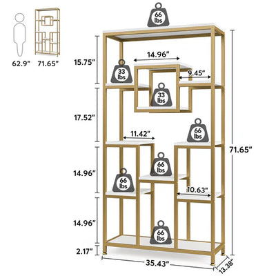 Chakara Modern 11-Tier Book or Plant Case Shelf Organizer Rack