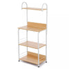 The wooden & Metal Storage Shelf Rack (4 Tier)