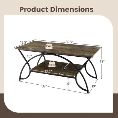 Casablanca Modern Rectangular Lounge Center Table