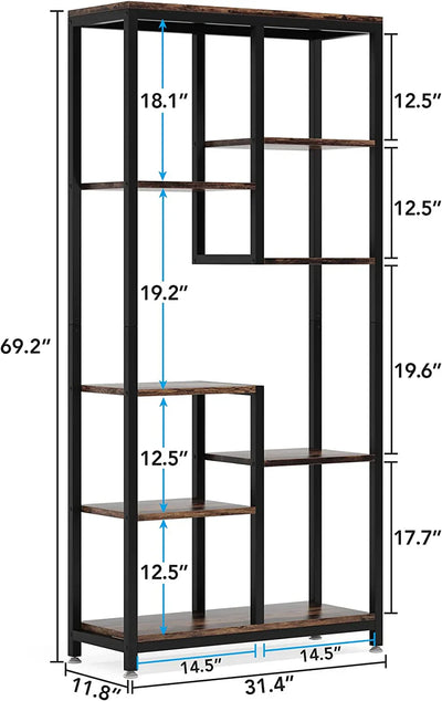 Deaden Living Lounge Bookcase Planter Organizer Rack