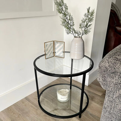 Jayblue-homes-online-shopping-store-homesstore-waseeh-home-decor-products-wooden-iron-nesting-console-marble-uvsheet-UV-Home-house-products-furniture-JB-jblue-jayblue-home-homes-jaybluehome-coffee/center-table-maywood-side-table-laptop-stand-Avery Round Glass-pakistan