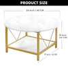 Crafter Luxury Gold Metal Square Center Table