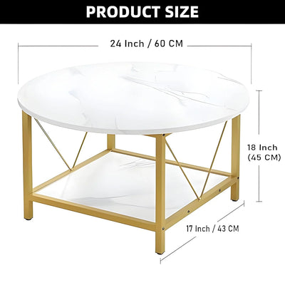 Crafter Luxury Gold Metal Square Center Table