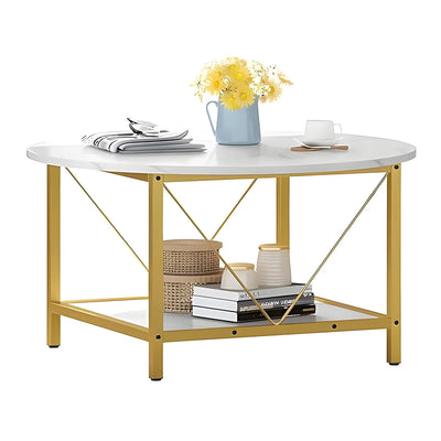 Crafter Luxury Gold Metal Square Center Table