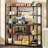 Wide Hutch Cabinet Microwave Stand Baker’s Kitchen Rack