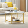 Crafter Luxury Gold Metal Square Center Table