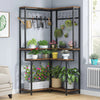 Wilson Tall Flower Shelf with 15 Hanging Hooks Planter Rack