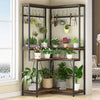 Wilson Tall Flower Shelf with 15 Hanging Hooks Planter Rack