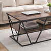 Haetur Industrial Coffee Living Room Center Table