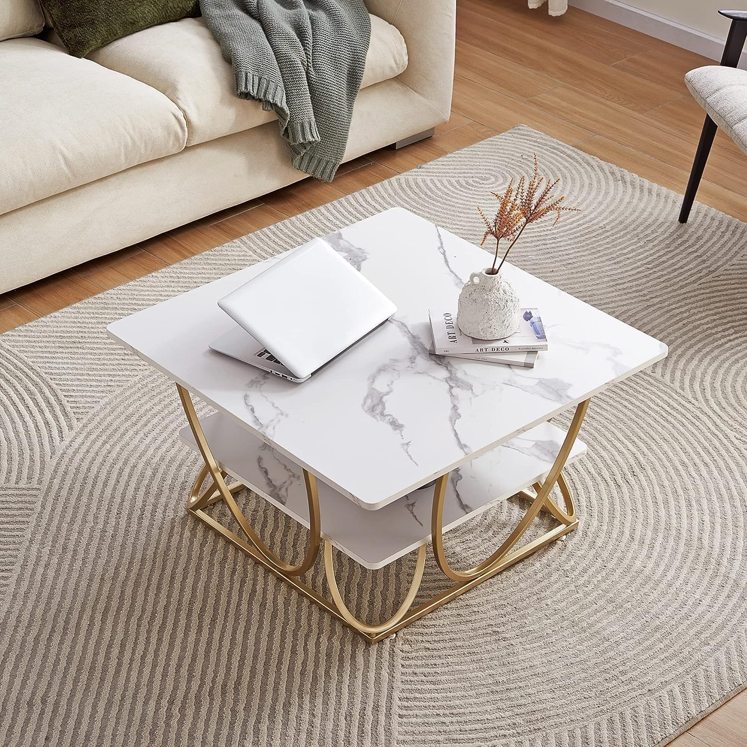 Andi Gold Metal Coffee Modern Center Table