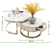 Nordic Gold Round Modern Luxury Coffee Tables