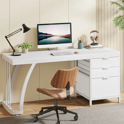 Siasia Home Writing Desk Office Workstation Drawer Table