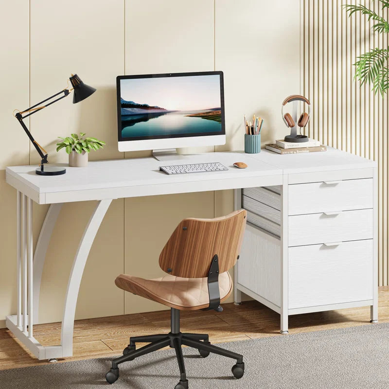 Siasia Home Writing Desk Office Workstation Drawer Table