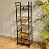 Industrial Style Ladder Bookcase Kitchen Rack (5 Tier)