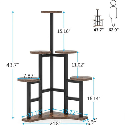 Engross Quinary Planter Shelve Organizer Stand Rack