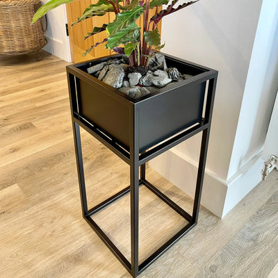 Zonula Indoor & Outdoor Metal Standing Square Planter