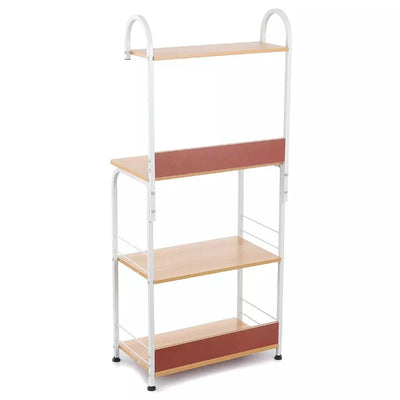 The wooden & Metal Storage Shelf Rack (4 Tier)