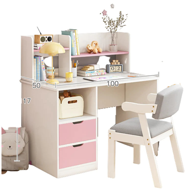 Scandi Kids Bedroom Bookshelves Study Work Desk